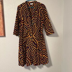 Vibrant Patterned Dress- Zuri Brand